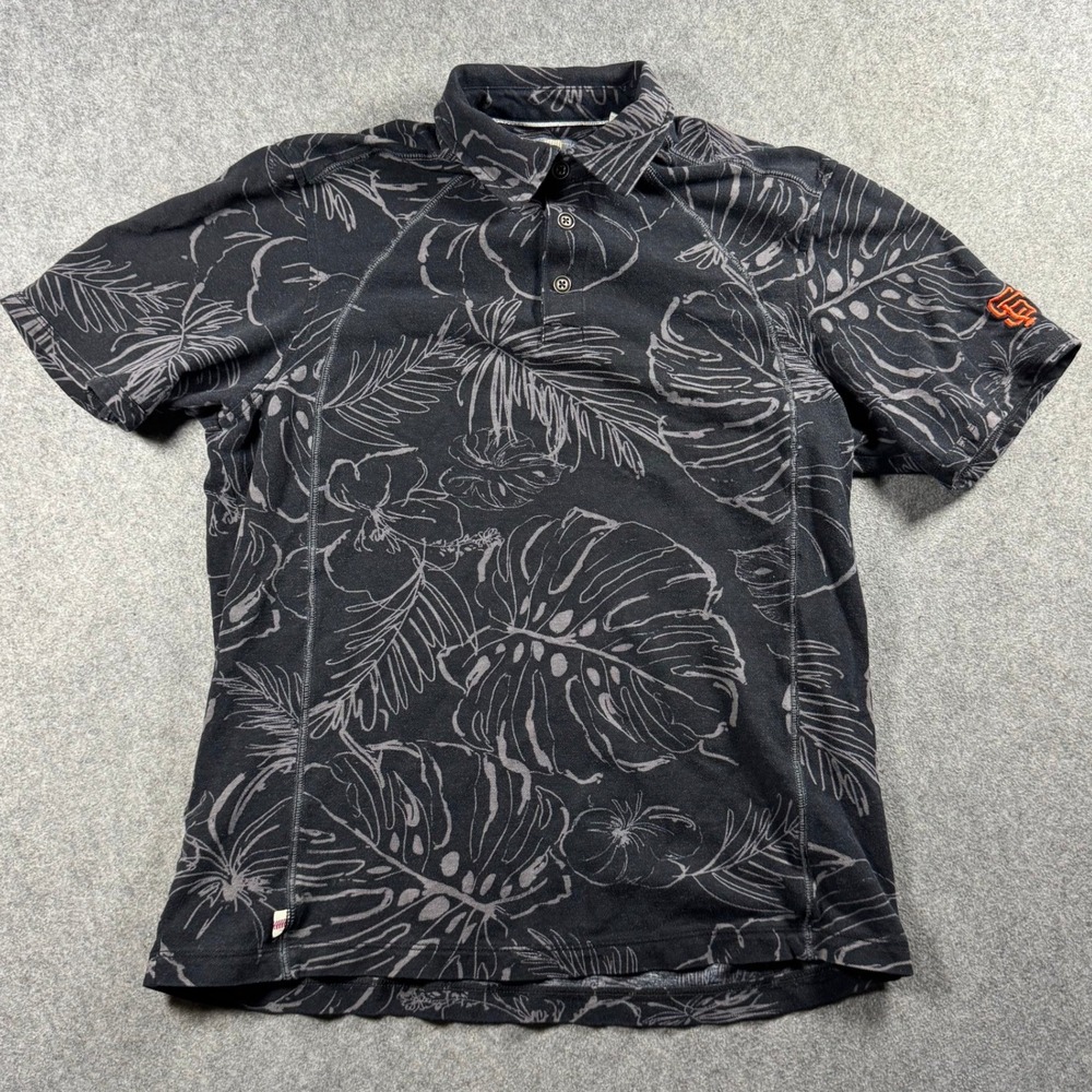 Tommy Bahama San Francisco Giants Polo Shirt Mens S Black Tropical Floral MLB